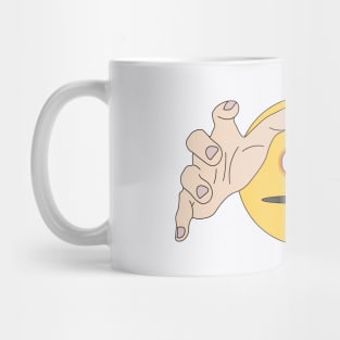 A stretching emoji Mug